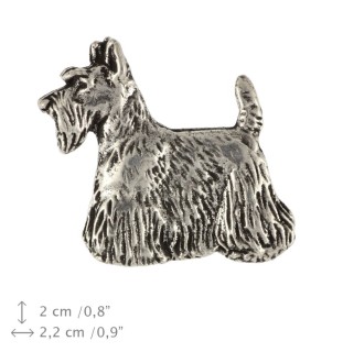 Terier szkocki pin posrebrzony Art-Dog